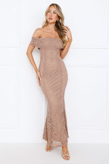 Lace Enchantment Off Shoulder Maxi Dress Coco