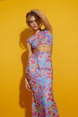 Groovy Feeling Midi Dress Blue