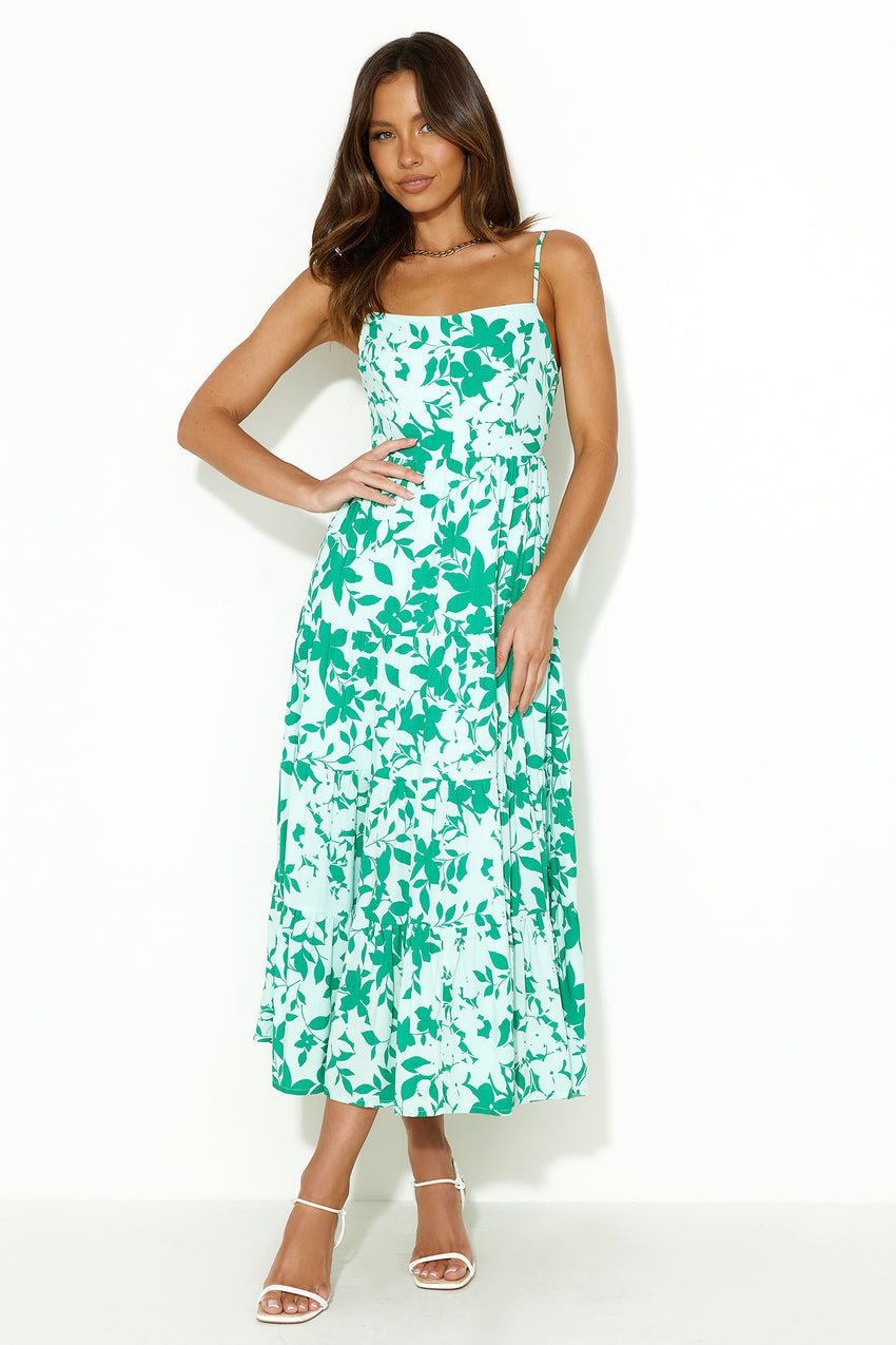Easy Breeze Midi Dress Green