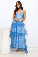 Bright Breeze Maxi Dress Blue