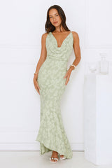 Pretty Haze Maxi Dress Sage