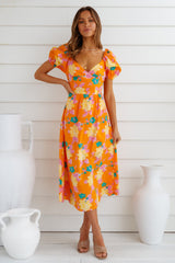 Neon Gardens Midi Dress
