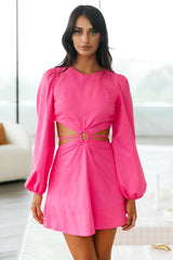 Hottest Tea Dress Hot Pink