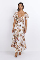 Under Island Trees Maxi Dress Brown