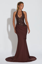 Taylor Gown Plum Brown