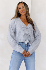 Chill Season Knit Sweater Grey