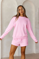 BASE Round Neck Chicago Sweatshirt Pink