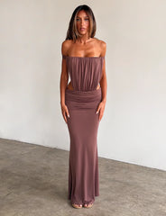 Iolla Strapless Maxi Dress - Mocha