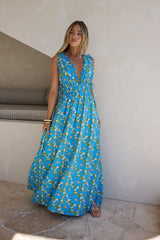 Sunny Allure Maxi Dress Blue