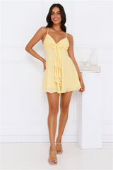Smile Back At Me Mini Dress Yellow