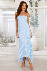 Urban Petal Strapless Maxi Dress Blue