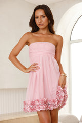 Soul Lover Strapless Tulle Mini Dress Pink