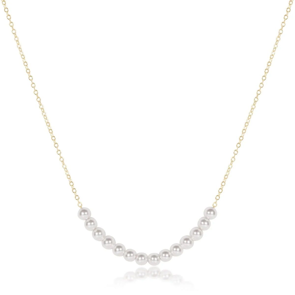 16" Necklace Gold - Beaded Bliss Pearl